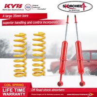 Front KYB SKORCHED 4'S Shock Absorbers Raised King Springs for Prado 120 Series