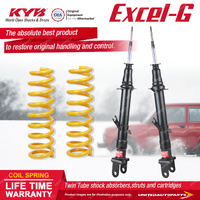 Front KYB Excel-G Shock Absorber Raised King Springs for Ford Territory SYII RWD