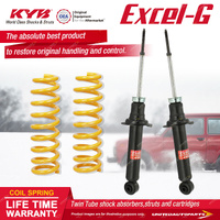 Front KYB Excel-G Shock Absorbers Raised King Springs for Ford Everest UA 3.2TD