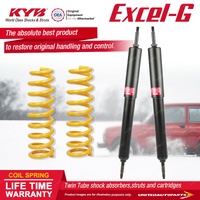 Front KYB Excel-G Shock Absorbers Raised King Springs for Ford Maverick DA 88-94