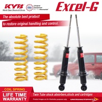 Rear KYB Excel-G Shocks Raised King Springs for Holden Commodore VF 6CYL Sedan