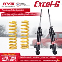 Front KYB Excel-G Shocks Raised King Springs for Mitsubishi Pajero QE QF Sports