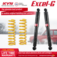 Rear KYB Excel-G Shocks Raised 100-300KG Coil for Mitsubishi Pajero QE QF Sports