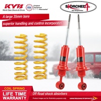 Front KYB Skorched 4'S Shocks Raised King Coil for Nissan Navara D40 2.5 4.0