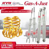 F+R KYB GAS-A-JUST Shock Absorbers Super Low King Springs for FORD Falcon FG I6