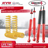 F+R KYB SKORCHED 4'S Shocks Raised King Springs for Landcruiser UZJ200 URJ202