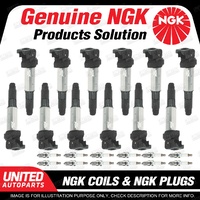 NGK 12 Spark Plugs + 12 Igniton Coils for BMW 760Li E66 6.0L V12 Premium Quality