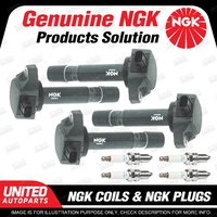 NGK 4 Spark Plugs + 4 Igniton Coils for Honda Civic FD3 1.3L 4Cyl