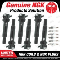 NGK 6 Spark Plugs + 6 Igniton Coils for Kia Carnival VQ Magentis MG 2.7L V6