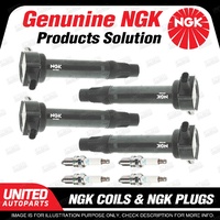 NGK 4 Spark Plugs + 4 Igniton Coils for Jeep Compass MK Patriot MK 4Cyl