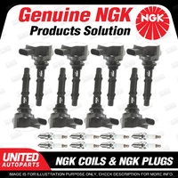 NGK 8 Spark Plugs + 8 Igniton Coils for Mercedes-Benz CLS500 219 Premium Quality
