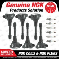 NGK 6 Spark Plugs + 6 Igniton Coils for Nissan 350Z Z33 3.5L V6 Premium Quality