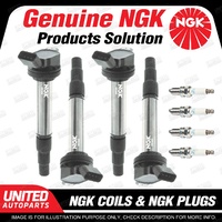 NGK 4 Spark Plugs + 4 Igniton Coils for Toyota Corolla ZRE152R 1.8L 4Cyl