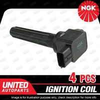 4 x NGK Ignition Coil for Mitsubishi Lancer CJ 2.0L 4B11T 4Cyl TMPFI 2008-On