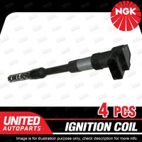 4 x NGK Ignition Coil for Volkswagen Caravelle T4 2.8L AMW 4Cyl MPFI 2003-2005