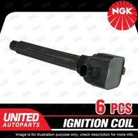 6 x NGK Ignition Coil for Jeep Cherokee KL Grand Cherokee WK Wrangler JK V6