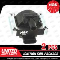 2 x NGK Ignition Coils Pack for Jaguar XJ12 XJS 6.0L V12 1993-1995