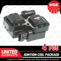 4 x NGK Ignition Coils Pack for Benz ML430 ML500 ML55 R500 S500 S55 SL500 SLK55