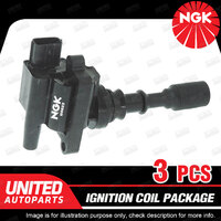 3 x NGK Ignition Coils Pack for Hyundai Grandeur XG 3.0L V6 1999-2004