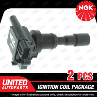 2 x NGK Ignition Coils Pack for Mitsubishi Lancer CE CZ 2.0L T4 2001-2005