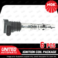 6 x NGK Ignition Coils Pack for Audi Allroad Quattro C5 2.7L 2001-2006