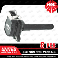 8 x NGK Ignition Coils Pack for Audi A8 D2 3.7L 4.2L V8 1995-2000 U5004