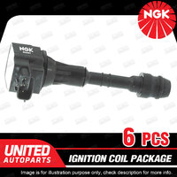 6 x NGK Ignition Coils Pack for Nissan Patrol GUIII GUIV GUVI GUVII 4.8L 6Cyl