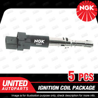 5 x NGK Ignition Coils Pack for Volkswagen Bora 1J 2.3L V5 2001-2007