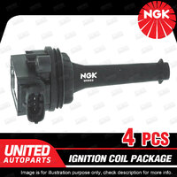 4 x NGK Ignition Coils Pack for Volvo V70 2.3L T5 1999-2000 U5033