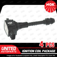 4 x NGK Ignition Coils Pack for Nissan Pulsar N16 1.8L 4Cyl 2003-2006