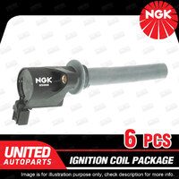 6 x NGK Ignition Coils Pack for Mazda MPV LWA2 3.0L V6 2002-2006 U5060
