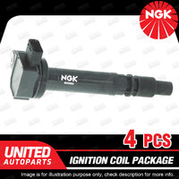 4 x NGK Ignition Coils Pack for Toyota Landcruiser RZJ120R 2.7L 4Cyl 2003-2004