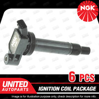 6 x NGK Ignition Coils Pack for Lexus ES300 3.0L V6 2001-2008 U5100