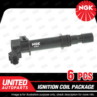 6 x NGK Ignition Coils Pack for Jeep Cherokee KJ Grand Cherokee WH 3.7L V6 12V