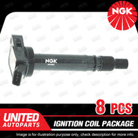 8 x NGK Ignition Coils for Toyota Landcruiser URJ202 4.6L 228KW 1URFE V8 32V