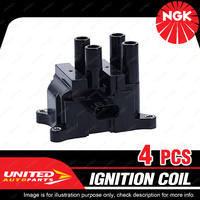 4 x NGK Ignition Coils for Mazda MPV LW 2.3L L3DE 4Cyl 16V DOHC 118kW 121kW
