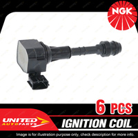 6 x NGK Ignition Coils for Nissan Elgrand E51 Teana J31 2.3L 2.5L 3.5L V6 Cyl