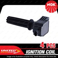4 x NGK Ignition Coils for Ford Focus LW 2.0L MGDA DURATEC 4Cyl 16V DOHC VVT