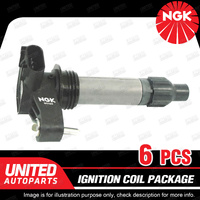 6Pcs NGK Ignition Coils for Cadillac CTS PREMIUM 3.6L LLT V6 24v 210kW RWD 08-10