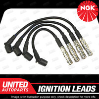 NGK Spark Plug Ignition Lead Set for BMW 318i E46 4Cyl 1998-2001 Long Life