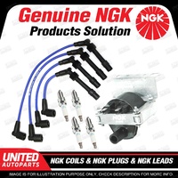 NGK Spark Plugs Coils Leads Kit for Holden Barina SB 1.2L 4Cyl No Coil Lead