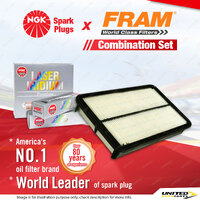 NGK Laser Iridium Spark Plugs & Fram Air Filter for Lexus RX300 MCU10 3.0L 1MZFE