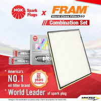 NGK Laser Platinum Spark Plugs & Fram Cabin Air Filter for Benz CLK320 A209 C209