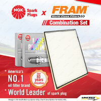 NGK Laser Platinum Spark Plugs & Fram Cabin Air Filter for Benz CLK500 A209 C209