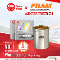 NGK Laser Platinum Spark Plugs & Fram Fuel Filter for Audi A6 C5 A8 D2 S6 C5