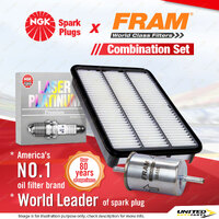 NGK Laser Platinum Spark Plugs & Fram Filter Service Kit for Holden Frontera MX
