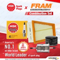 NGK Standard Spark Plugs + Fram Filter Kit for Renault Clio Kangoo Megane Scenic