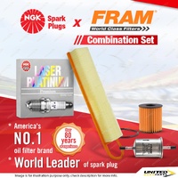 NGK Platinum Spark Plugs Fram Filter Kit for Peugeot 207 CC 208 A9 308 T7 2008
