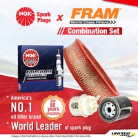NGK Iridium IX Spark Plugs + Fram Filter Service Kit for Toyota Celica SA63 2.0L
