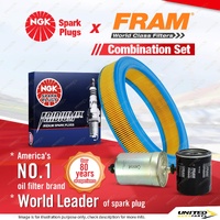 NGK Iridium IX Spark Plugs + Fram Filter Service Kit for Nissan Pulsar N13 1.6L
